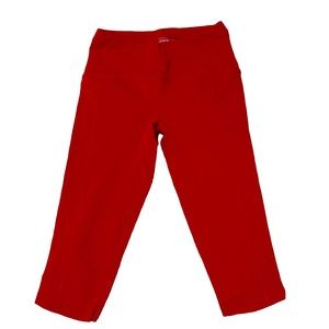 Oiselle capri. Size 2. Red in color.